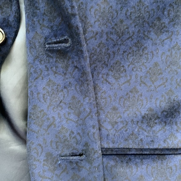 Lauren Ralph Lauren Blue Velvet Blazer - Picture 8 of 15